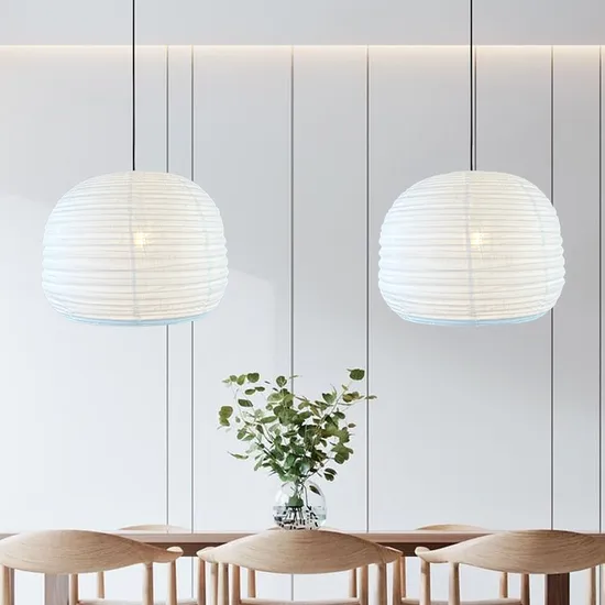 Creative Japanese Style E27 Indoor Decor LED Fabric Hanging Lampshade