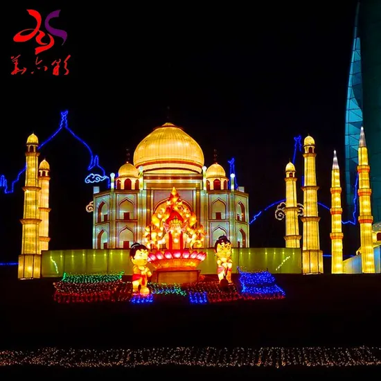 Outdoor Giant Castle Palace Holiday Decoration LED Lantern Light