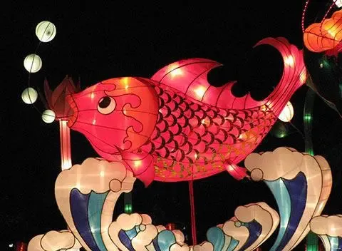 Chinese Outdoor Festival Lanterns with LED Flower Lanterns Show Art