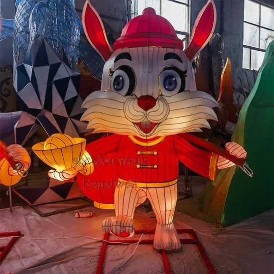 Support OEM Chinese Rabbit Lantern festival Motif Light LED for Festival Decor