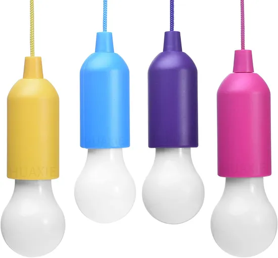 LED Pull Cord Tent Light, Portable Hanging Camping Lantern Indoor Outdoor for Home Decorations LED Lights