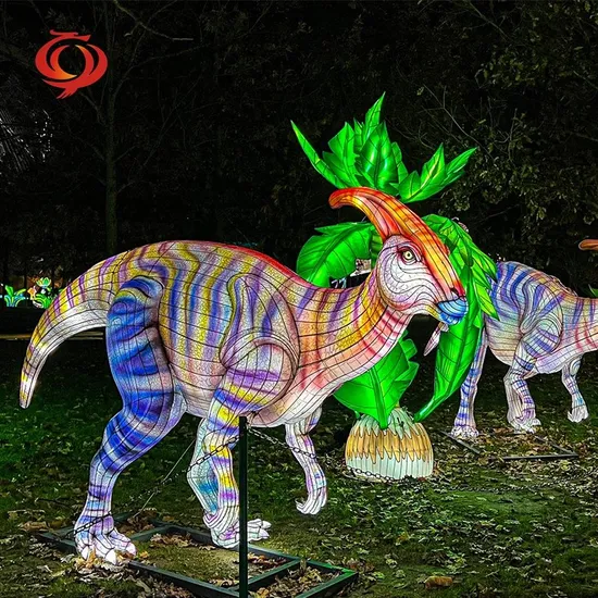 FL-Rt06 Large Outdoor Waterproof Silk Dinosaur Lantern Festival Outdoor Dinosaur Lantern