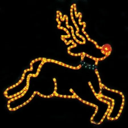 Large Outdoor Christmas 2D Reindeer Motif Light Warm White Holiday Christmas Light