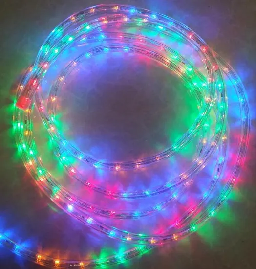 World-Dawn 2 Wires Outdoor Christmas Decorating Round Shape LED Rope Light