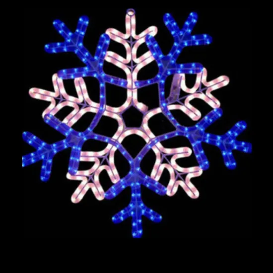 Outdoor Waterproof Christmas Holiday Party Hanging Hose Snowflake Motif Light Shop Mall Decoration