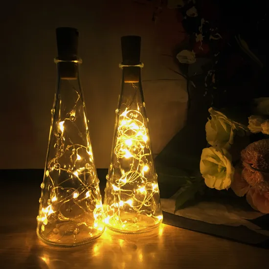 String LED Glass Bottle Night Light with Stopper for Wedding Christmas Party House Decoration