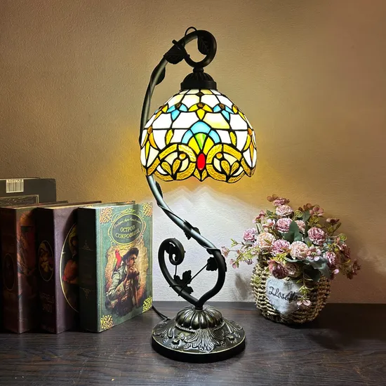 Handmade Tiffany Lighting Multi Color Warm Decorative Desk Lamp