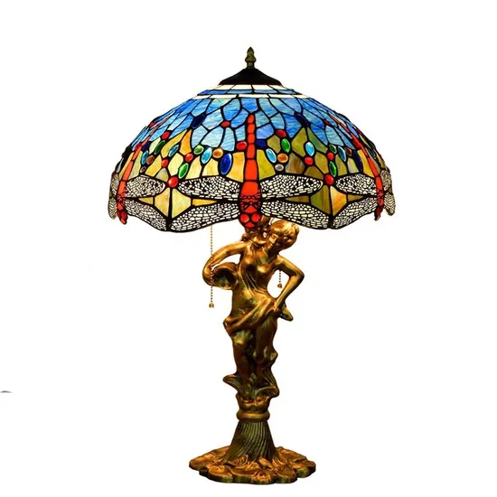 Wholesale Price Stained Glass Lamp Tiffany Table Lamp