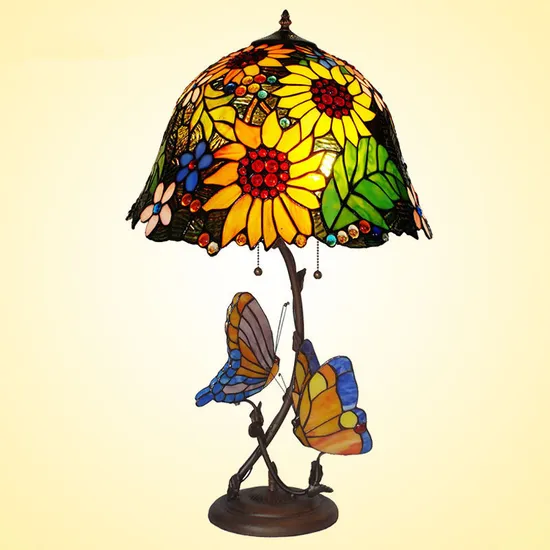Wholesale Stained Glass Handmade Lamp Hotel Bedside Decor Tiffany Table Lamp