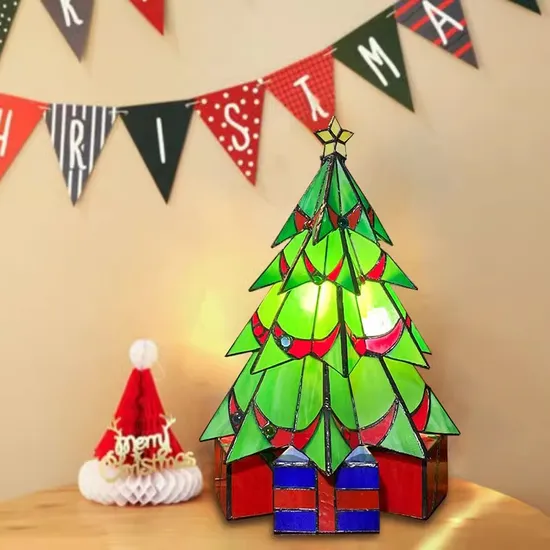Original Christmas Gift Decorative Glass Christmas Tree Night Lamp