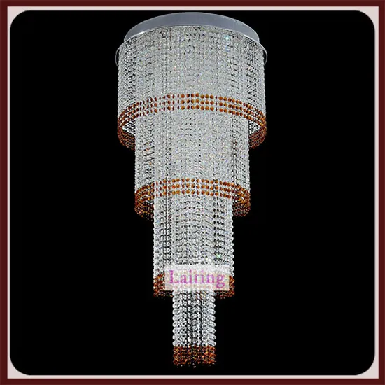Long Size Round Crystal Light Fixture Chandelier Lustre Light Bedroom Aisle Porch Lamp Hallway Crystal Lustre Lighting