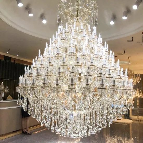 Extra Large Crystal Chandelier Maria Theresa Lamp Luxury Hotel Lighting Fixture Crystal Chandelier