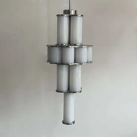 Customizable Stainless Steel White Jade Glass Chandelier Lights for The Villa Staircase Restaurant