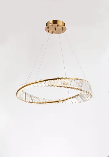Modern Art Decorative Unique Large Chandelier Hotel Lobby Indoor Restaurant Golden Luxury Crystal Pendant Lamp