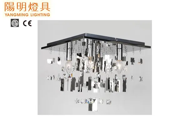 Modern Ceiling Light Contemporary LED Crystal Chandelier Pendant Lamp with Metal Decoration