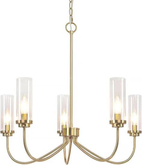 Modern Brass Gold for Kitchen Island Lighting Glass Lamps Guangdong Simple Chandelier for Living Room Hotel Restaurant