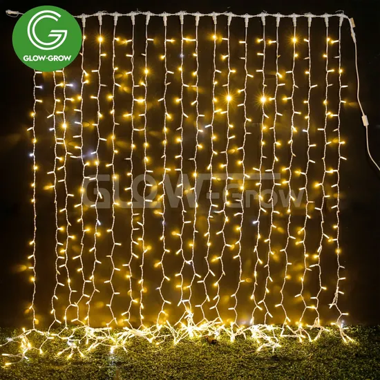 IP65 Waterproof LED Christmas Icicle Bulb String Net Fairy Light Curtain with CE Approval for Holiday Event Window Roof Shopping Mall Building Home Decoration