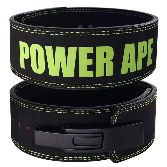 Powerlifting Lever Gym Belt Power 10mm Thick Genuine Leather /Microfiber Leatherbelts - Squats Deadlifts Bodybuilding Weight Lifting Belt