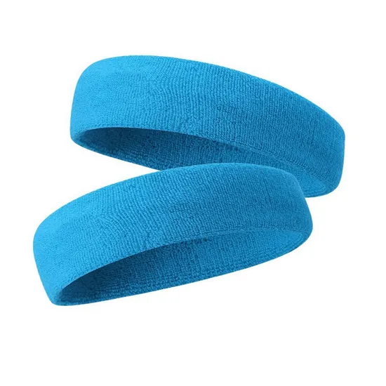 Football Basketball Running Headbands Sports Headband Colorful Cloth Terry Sweatband Custom Logo Cotton Stretch Headband