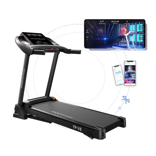 Ypoo 38cm Treadmill Running Machine Fitness Treadmills for Home Folding Electric Treadmill OEM ODM Factory with Ypoofit APP