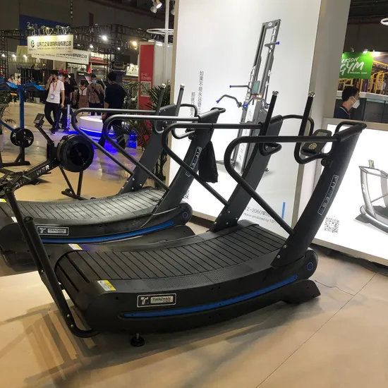 High Quality Non Motorized Curved Manual Treadmill Running
