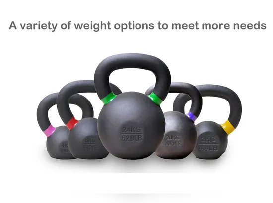 Gym Kettlebell Powder Painted Kettlebell with Clorful Strip for Weightlifing
