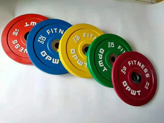 Colored Rubber Competitive Bumper Plates for Gym Training
