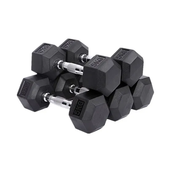 Factory Wholesale Customization High Quality Iron Dumbbell Set Gym Equipment Fitness Rubber Hex Dumbbell