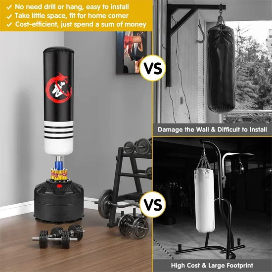 Freestanding Punching Bag Heavy Boxing Bag Adult Teens Kids, Kickboxing Sandbag Sand Bag