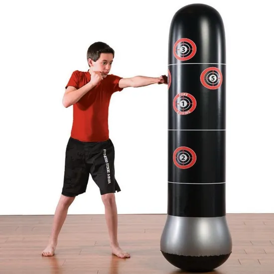 Fitness Boxing Sand Bag Tumbler Pressure Relief Column Fitness Vertical Thickness Inflatable Punching Bag Kids Adult Entertainment Stress Bl20532