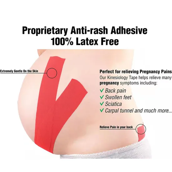 Latex Free Elastic Water Resistant Kinetic Uncut Kinesiology Tape for Knee Pain Shoulder Muscle
