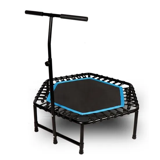 Af-26 Sports Equipment Adjustable Handrail Bar Indoor Jumping Trampoline Weight Loss Jumping Bed Gym Equipment