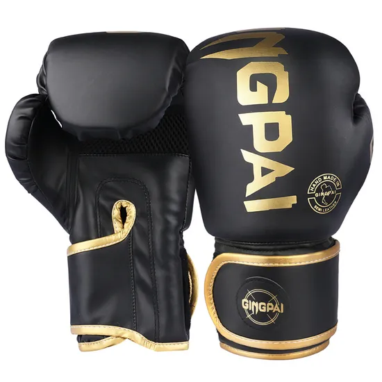 Wholesale Black Adult Professional Custom MMA Boxing Gloves Ufc Muay Thai Training Exercise Punching Winning Boxing Gloves