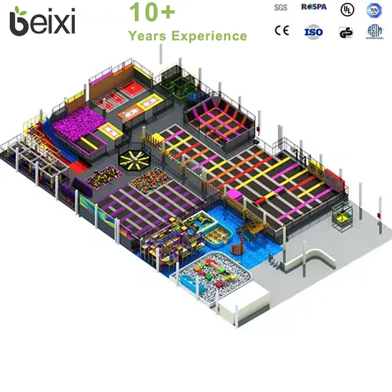 Commercial Adult Sky Zone Indoor Big Large Trampoline Park for Sale