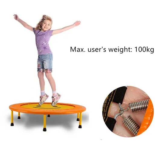 Kids Sports Trampoline Indoor Fitness Safety Round Jumping Bed