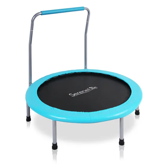 Children Indoor Foldable with Armrests Fitness Jump Trampoline