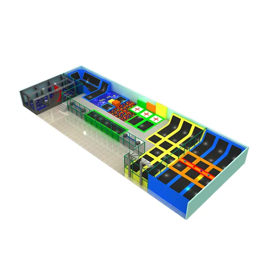 Commercial Adventure Play Park Equipment Trampoline Jump with Ninja Course