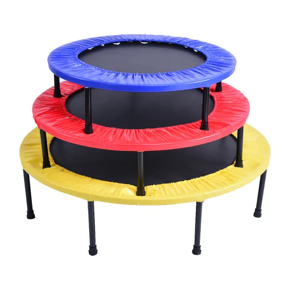 Foldable Fitness Rebounder Adjustable Foam Handle Exercise Indoor Garden Workout Trampoline