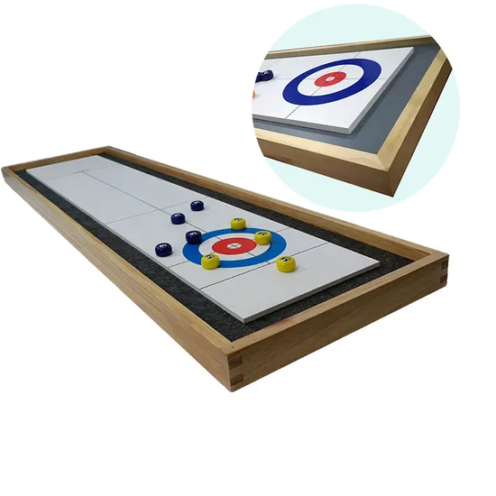 Indoor 2 in 1 Wooden Tabletop Shuffleboard Table Game for Kids and Adults