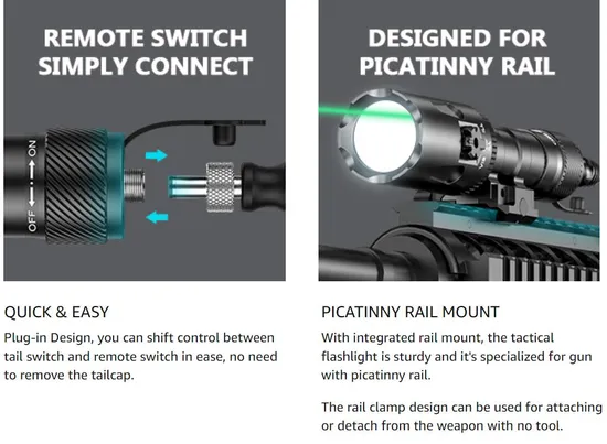 Dropshipping While Sale Green DOT Laser Sight Tactical Light Rail LED Flashlight