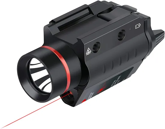 Aluminum Housing Red Laser Sight and 300 Lumens LED Flashlight Combo DOT Sight