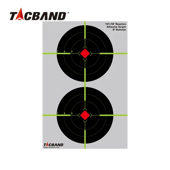 Tacband Shooting Training Paper Targets 12*18 Inch Reactive Adhesive Cardboard Target