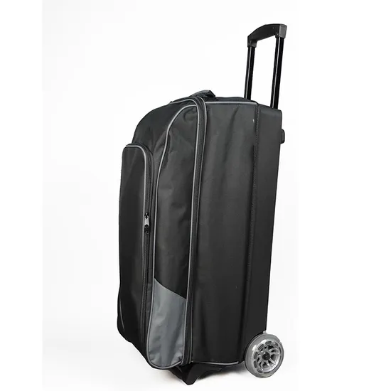 3 Ball Roller Basic Triple Durable Stylish Black Bowling Bag with Wheels