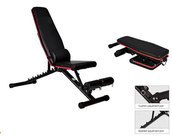 Multi-Purpose Foldable Incline Gym Bench with Arm Resistance Bands
