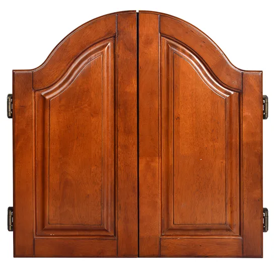 Professional Solid Wood Dartboard Cabinet with High Quality Bristle Dartboard and Darts