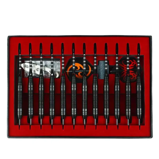 Customized 12PCS Brass Dart Sets with Book Box