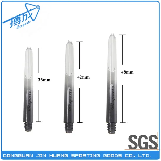 Transparent Two-Tone Plastic Dart Shaft with 36/42/48mm