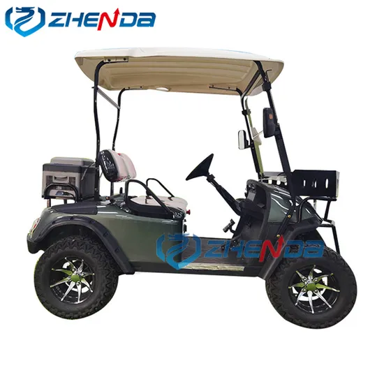 Factory New Arrival High Quality Dark Green Single Row Golf Car