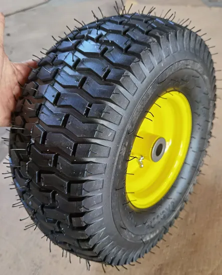 15"X 6.00-6 Tractor Turf Tire with Rim Offset for Go-Karts-Wheels Garden Tractor Wheels High Performance Go-Kart Beach 13*5.00-6.5 Tubeless Tire