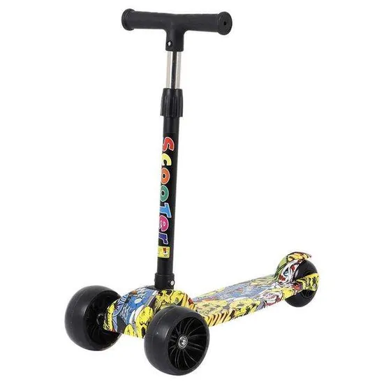 Children Scooter Folding Kick Scooter Adjustable Height Skateboard Baby Foot Scooter for Kids with LED Light